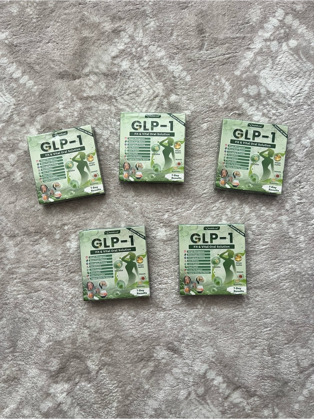 5 packs gl-8in-1 Slim Healthy Oral Solution,Advanced Supplement Liquid Drops